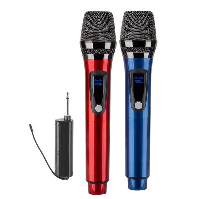 China With lcd screen and party metal ktv fan blue light outdoor strong wireless microphone best for karaoke for sale