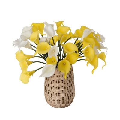 China PU Amazon Foreign Trade PU Mini Calla Lily Artificial Flower Home Decoration Wedding Bouquet Wholesale F akeFlower Cross-Border Use for sale