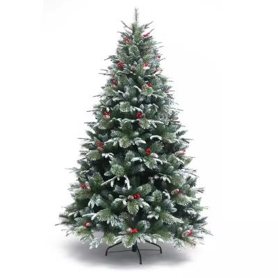 China PE/PVC Red pine needle encryption Christmas tree for sale