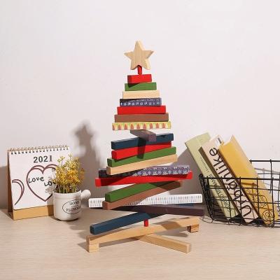 China Xyloid Small wooden Christmas tree for sale