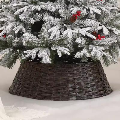 China Artificial fiber + iron work Christmas tree fence decorations handmade woven fence Christmas tree dress scene layout for sale