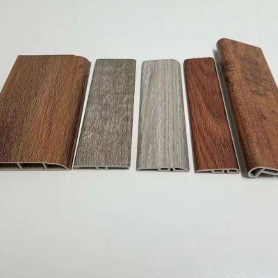 China Quarter Carpet Reducer Traditional T-Moulding Concave Line Around End-Cap Stair Nosing Skirting Board Laminate Flooring Accessories for sale