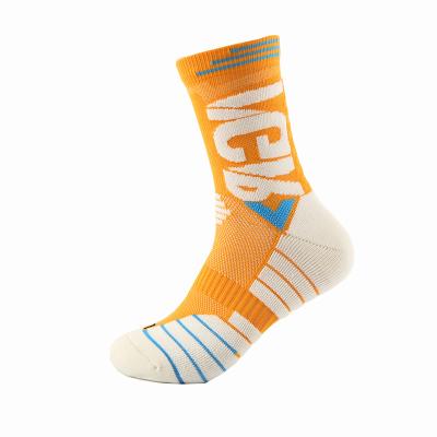 China Custom Viable Compression Logo Cushion Cotton Socks Basketball Football Soccer Socks Professional Sports Crew Socks For Men for sale