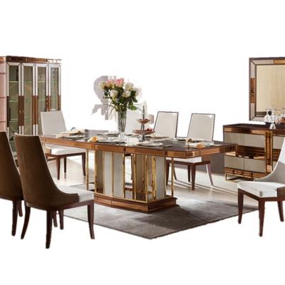 China Luxury Top Dining Table Set With Modern Dining Chair Modern Luxury Furniture for sale