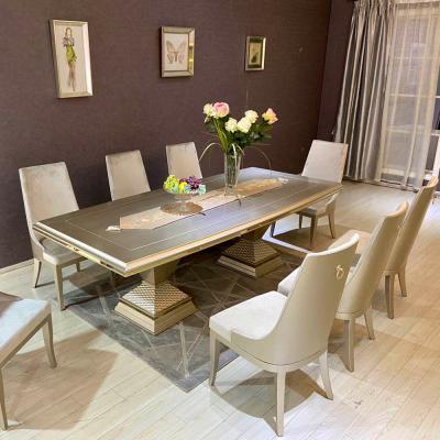 China Modern Style Modern Extension Dining Room Furniture High Gloss MDF Dining Table Set for sale