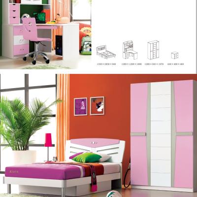 China Eco-friendly Cheap Home Kids Furniture Children Kids Bed Bedroom Furniture Set for sale