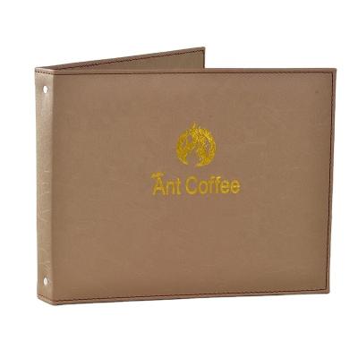 China Contracted Fashion PU Restaurant Menu High Quality Leather Cover Customized for sale