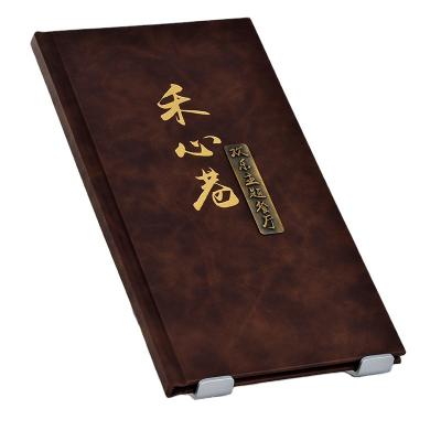 China A la carte fashion restaurant binder holder menu bag screen printing support notepad combined table labels for sale