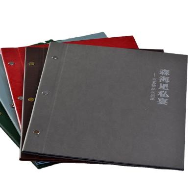 China Fashion contracted customized high end order bar restaurant menu book cover board folder holder for sale