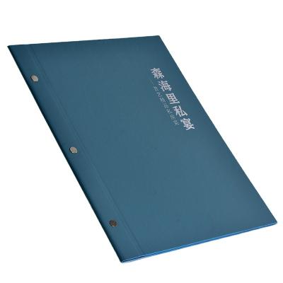 China Fashion custom 2022 hard contracted cover menus restaurant nightclub a4 menu cover book for sale