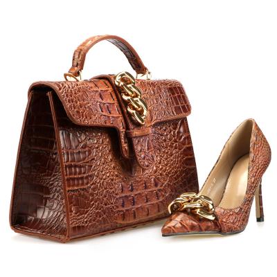 China New Fashion Deodorization Women Ladies Handbag Italian Matching High Heels Pumps Shoes And Bag Set For African Party for sale