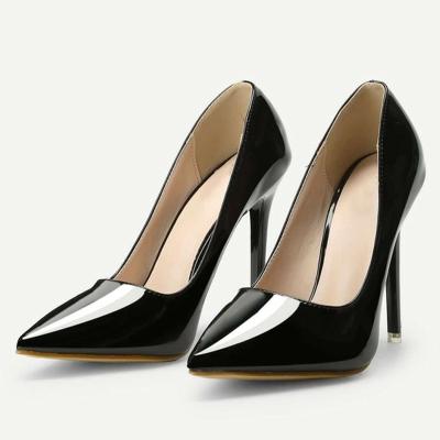 China Wholesale Fashion Trend Low Price Popular Pointed Toe Women's Pumps Shoes Fashion Ladies Black Stiletto High Heels Sandals for sale