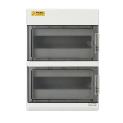 China 24 WAY HV Electric Power Electrical Panel Plastic Panel MCB Electrical Metal Distribution Breaker Box HV for sale