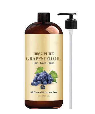 China Skin Revitalizer Pure Natural Cold Pressed Grapeseed Grapeseed Oil Carrier Oil 100% Best Oil Wholesale Bulk Price for sale