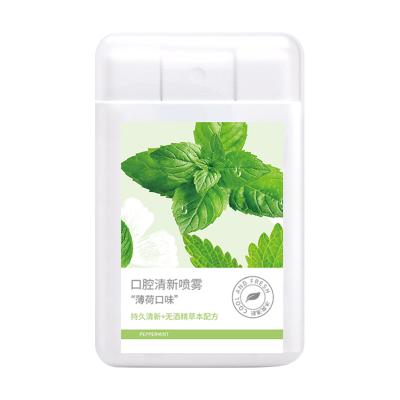 China Fresh Breath ODM/OEM Ambientador 15ml Private Label Mouth Spray Fresh Herbal Mint Taste Remove Bad Breath Oral Spray For Mouth Care for sale