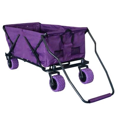 China High Capacity Large Size Garden Beach Folding Trolley Camping Trolley Easy Folding Service Foldable Hand Truck for sale