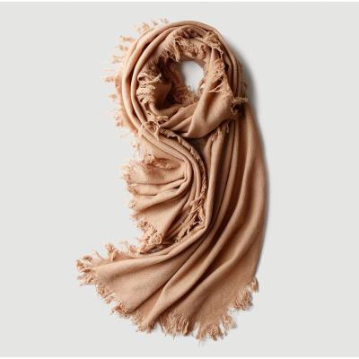 China Wool 70*220cm Lady Shawl With Tassel 100% Wool Material Women Winter Shawl And Scarves for sale