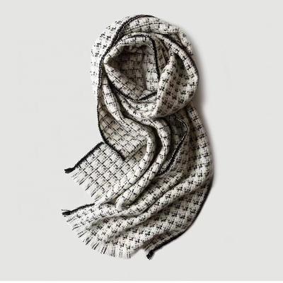 China 190*31CM Long Cashmere Scarf Women With Silver Metallic Scarf Stylish Cashmere Double Side Scarf for sale