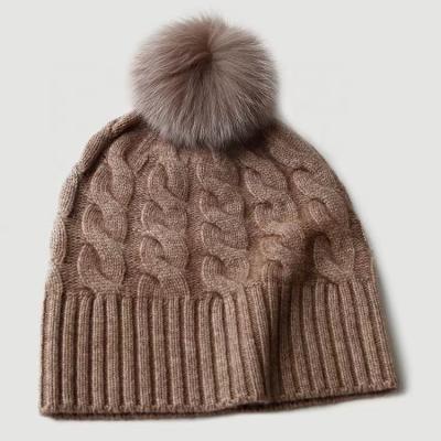 China breathable & Winter Waterproof Hat Thick And Warm Luxury Hat For Women 100% Cashmere Hat For Woman Lady for sale