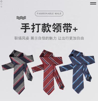 China Custom High Quality Custom Polyester Tie Fabric Italian Silk Corbatas Woven Neck Ties Men's Tie for sale