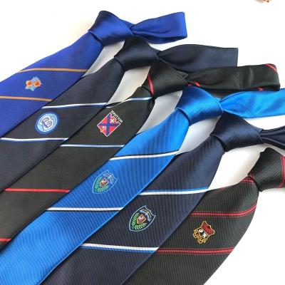 China 100%polyester China Custom Neck Tie manufacturer with custom private label school tie for sale