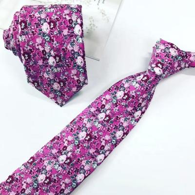 China hot selling 100% cotton fashion cotton floral ties for men for sale