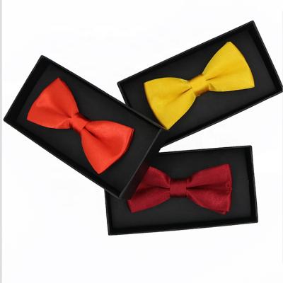 China Wholesale Adjustable Dobby Kids Bow Ties Polyester Solid Color Bow Ties For Kids for sale