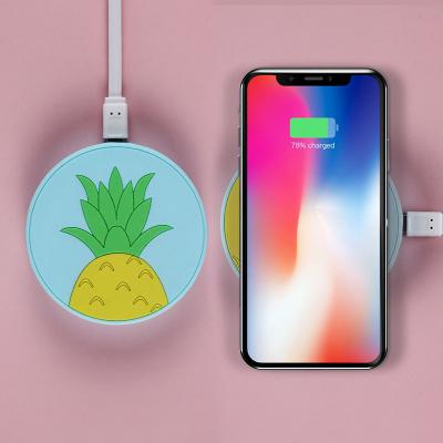 China 10W QI Radio Charging Qi Wireless Chargers Summer Universal Wireless Cell Phone Business Gift Custom PVC for sale