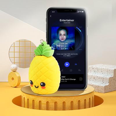 China 2022 New Mini Speaker Cute Cartoon Pineapple Fruit Main Chain Portable Music Stereo USB No Outdoor Wireless Speaker for sale