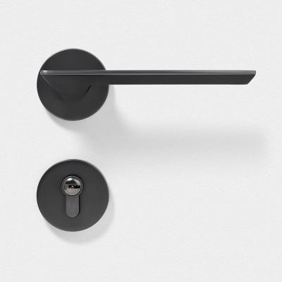 China Contemporary Modern Wood Key Door Handle Modern Zinc Alloy Bedroom Door Handle for sale