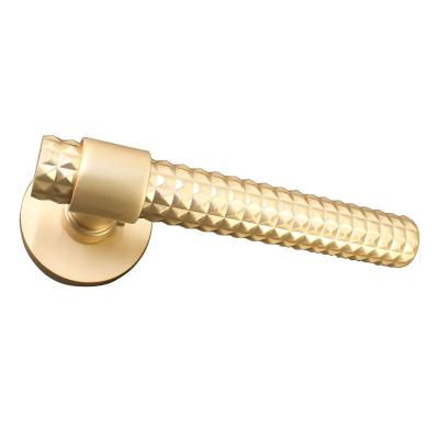 China Contemporary Door Handle Rose Gold Door Lever Handle High Quality Zinc Alloy Aluminum Lock for sale