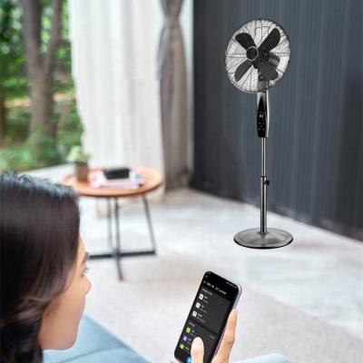 China Rechargeable Solar High Speed ​​Smart Fan Floor Light Retro Ventilation Cooling Stand LED for sale