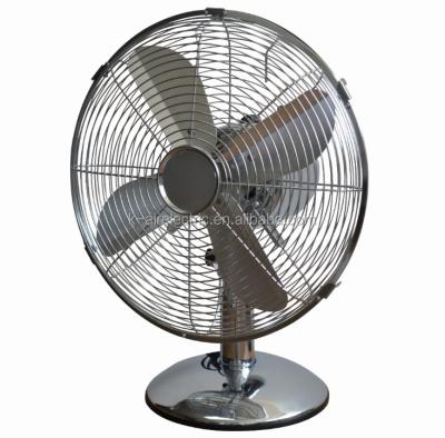 China 3 SPEED 16 inch retro electric metal desk fan with gun color for sale