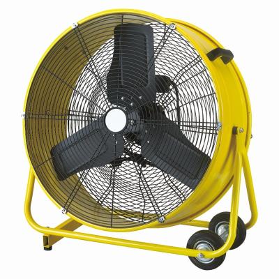 China 24 Inch Portable Commercial Industrial Electric Metal Floor Fan Air Cooling Fan 3 Powerful Mechanical Powerful Blades 280W for sale