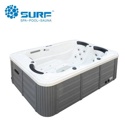 China Modern Sunrans Spa Hydrotherapy Hot Tub Swimming Pool Outdoor Bath For 3 Person Use for sale