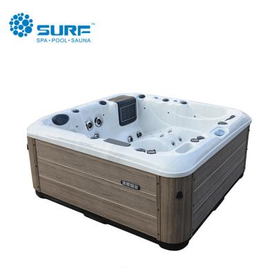 China Modern Sunrans 4 Person Use Whirlpool Massage Jets Large Hot Tub Spa With Balboa System for sale