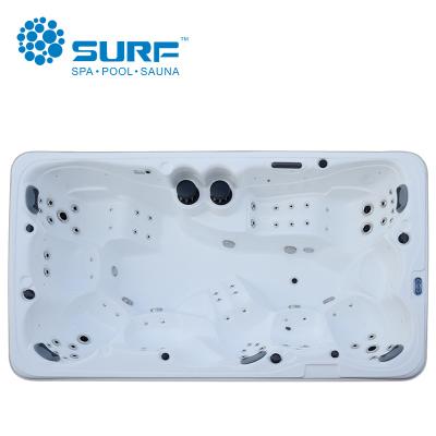 China Luxury Acrylic Freestanding Outdoor Massage Spa Hot Tub Bath Spa Pool For 8 Person Use for sale