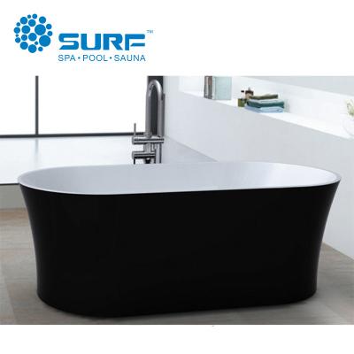 China New Arrival Kidney Free Shaped Black Acrylic Soaking Tub for sale