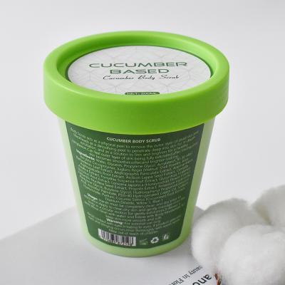 China Exfoliator QQLR Wholesale Private Label Organic Custom Body Scrub Deep Skin Renewal Sugar Cucumber Body Scrub for sale