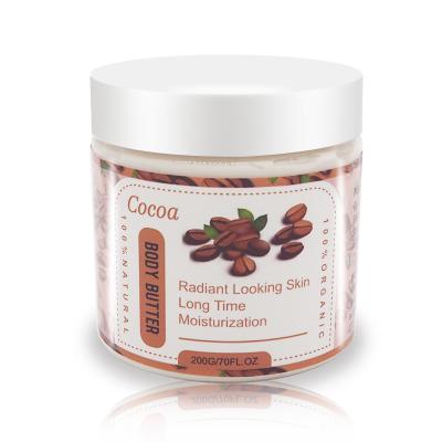 China Wholesale QQLR Private Label Lighting Whipped Shea Body Butte Organic Shea Butter Cocoa Body Butter Creamy for sale