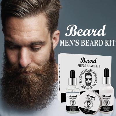 China Moisturize QQLR Biotech Private Label Moisturizing Growth Beard Care Balm Original Beard Suit Beard Kit For Men for sale