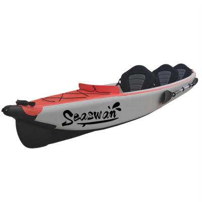 China Drop Stitch Fabric Outdoor Fishing Inflatable Custom Kayak With Standard Accessories for sale