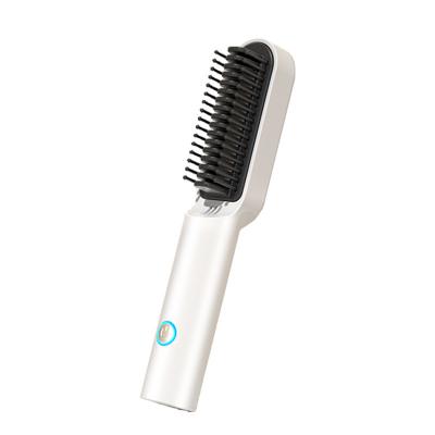 China Ceramic Ionic Electric Anion Hair Straightener Hair Straightening Brush Comb LED Display Portable Straight Brush Anion Straightening Comb for sale