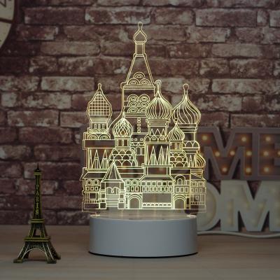 China 3d Children's Room Small Night Light Contemporary Warm White Light Creative Bedroom Personality Desk Lamp for sale