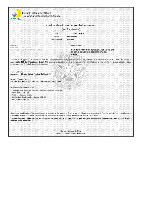 ANATEL - Dawnergy Technologies(Shanghai) Co., Ltd.