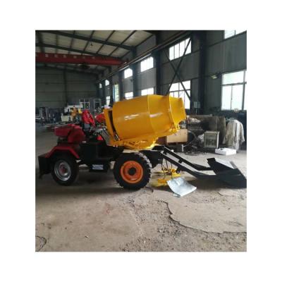 China Construction Material Shops Concrete Mixer Portable Small Self Loading Cement Mixer Diesel Mini Mixer Price for sale