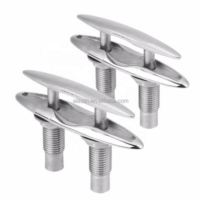 China Collapsible Boat Hardware Fitting Bulk Supply AISI316 Stainless Steel Flush Pop Up Cleat For Boat for sale