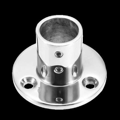 China 316 Stainless Steel Top Manufacturer 316 Stainless Steel Marine Boat 90 Degree Round Handrail Base for sale