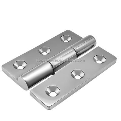 China High Quality Mirror Polished Casting 316 Stainless Steel Hatch Hinge For Boat 100mm*100mm for sale