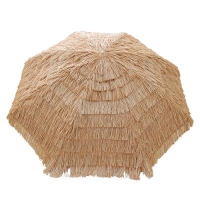 China 2019 Best Selling Hanging Grass Beach Umbrella Thatched Beach Umbrella Straw Umbrella for sale